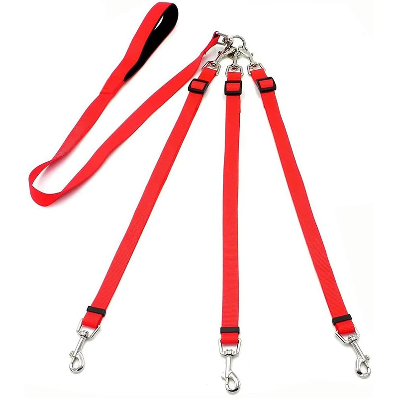 3 In 1 Durable Nylon Dog Leash with Padded Handle Three- Way Pet Leash Adjustable Detachable Lead for Small Medium Large Dogs - Image 8