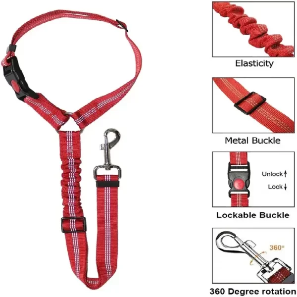 Reflective Pet Dog Car Seat Belt Puppy Collar Walking Travel Car Accessories Cat Leash Harness for Small Dogs Pet Car Supplies - Image 11