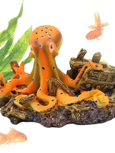 Aquarium Landscaping Octopus Decoration Tank Cute Sea Animal Decor Octopus Aquarium Landscaping Accessories For Freshwater Or