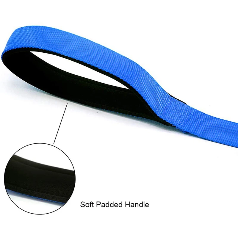 3 In 1 Durable Nylon Dog Leash with Padded Handle Three- Way Pet Leash Adjustable Detachable Lead for Small Medium Large Dogs - Image 6
