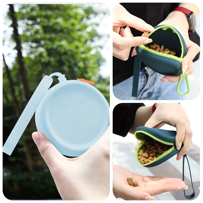 1Pcs Pet Supplies Silicone Dog Food Bag Outdoor Training Dog Training Dog Treat Training Pouch Waterproof Dog Snack Training Bag - Image 9