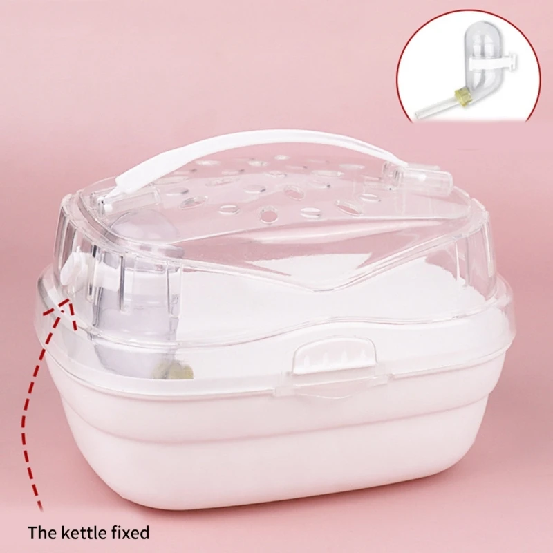 Rabbit Outgoing Cage Small Pet with Ventilable Cover Plastic Pet Carry Box Portable Travel-Case for Hamsters T21C - Image 5