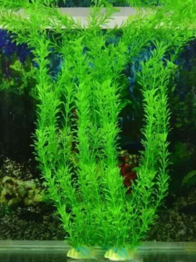 Plastic Aquarium Fish Tank Decor Water Weeds Plant Artificial Green Grass