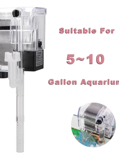 Fish Tank Filter Waterfall External Filter Fish Tank Oxygen Pump Mini Turtle Tank 2 Filter Cotton Multi-stage Filtration System
