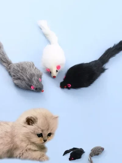 Funny Plush Simulation Mouse Interactive Cat Pet Teasing Interactive Toy Supplies False Mouse Kitten Playing Toys 1pc