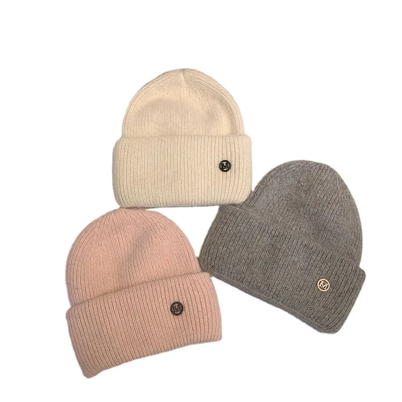 French Winter New Rabbit Hair Knitted Hat, Internet Famous Woolen Hat, Versatile Warm Hat, Autumn and Winter Ear Protection Hat - Image 5