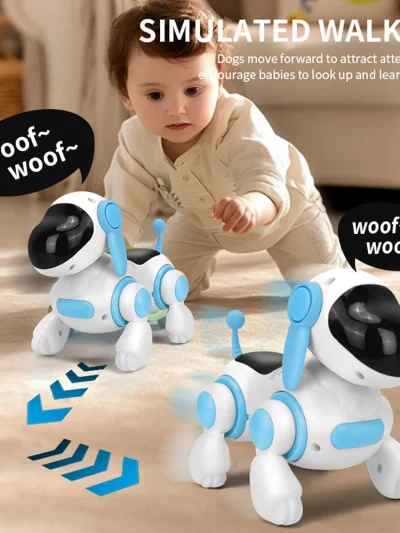 Smart Interactive Robotic Dog,Simulated Walking, Light, Sound, Music, Children's Educational Crawling, Singing And Interactive f