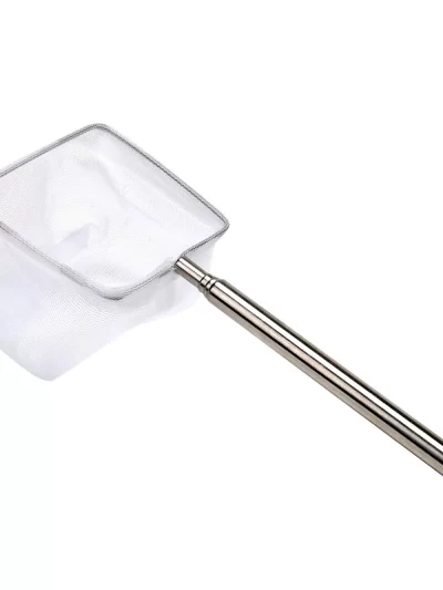 Aquarium Square Fishing Net With Suction Cup Extendable Long Handle Fishing Gear For Catching Fish Shrimp tank clean accessories