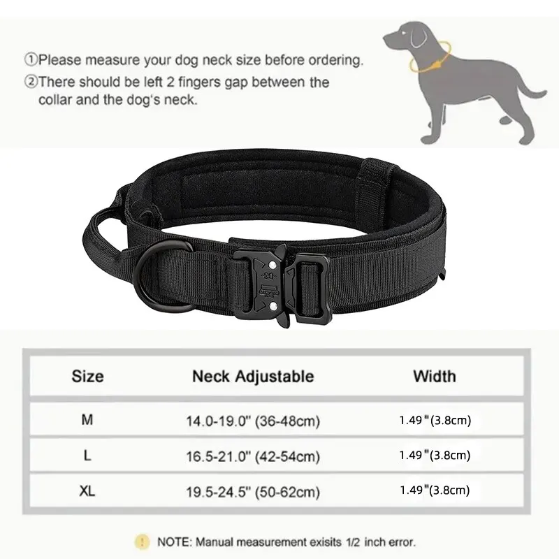 Tactical Dog Collar For Medium And Large Dogs: Suitable For All Breeds, Adjustable And Durable - Image 3
