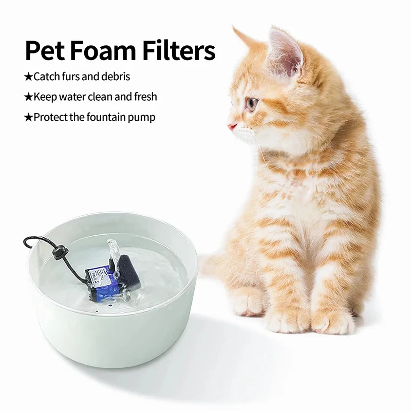 10/4/1Pcs Pet Drinking Sponge Filter Water Dispenser For Cats And Dogs Healthy Sponge Filter Pet Drinking Fountain Accessories - Image 10