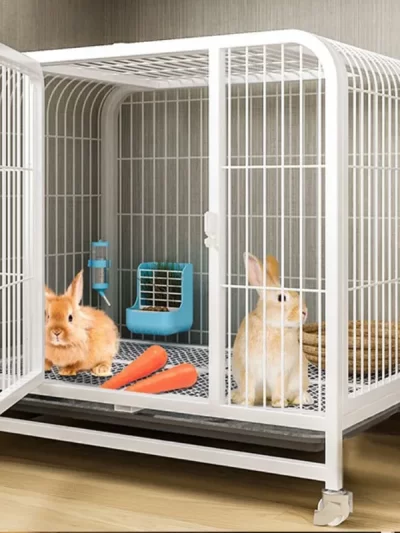 C700 Assembled Rabbit Cages Pets indoor Bunny Anti Chew Mat House Bed Nests for Small Animal home Rabbit Accessories