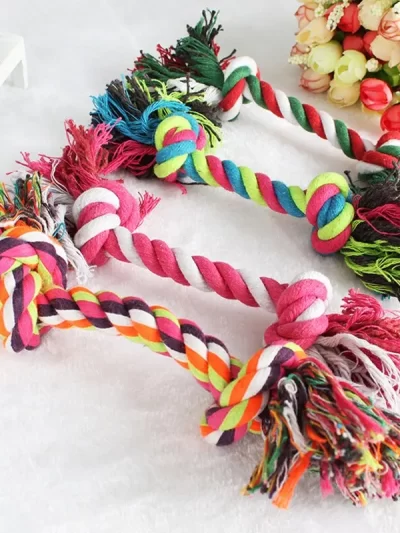 Dog Toy Pet Molar Bite-resistant Cotton Rope Knot for Small Dog Puppy Relieving Stuffy Cleaning Teeth Pet Chew Toys
