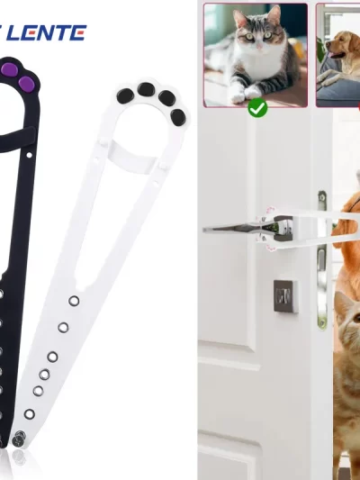 Dog Door Stopper Elastic Gate Lock Flex Latch Strap Cat Door Holder Latch Adjustable Keep Dog Out From Entering Pet Gate Supply