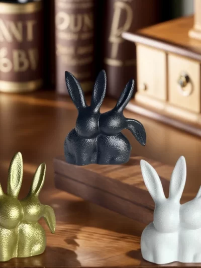 1 Piece of Three-Color Modern Simple Style Rabbit Desktop Ornaments, Creative Cute Rabbit-Shaped Decorative Items