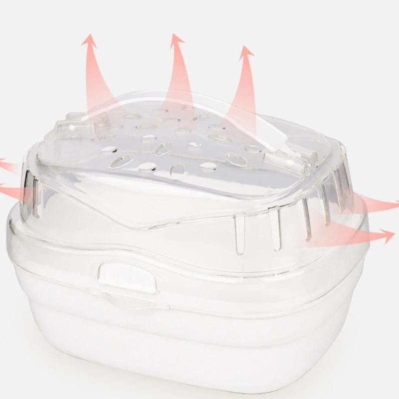 Rabbit Outgoing Cage Small Pet with Ventilable Cover Plastic Pet Carry Box Portable Travel-Case for Hamsters T21C - Image 3