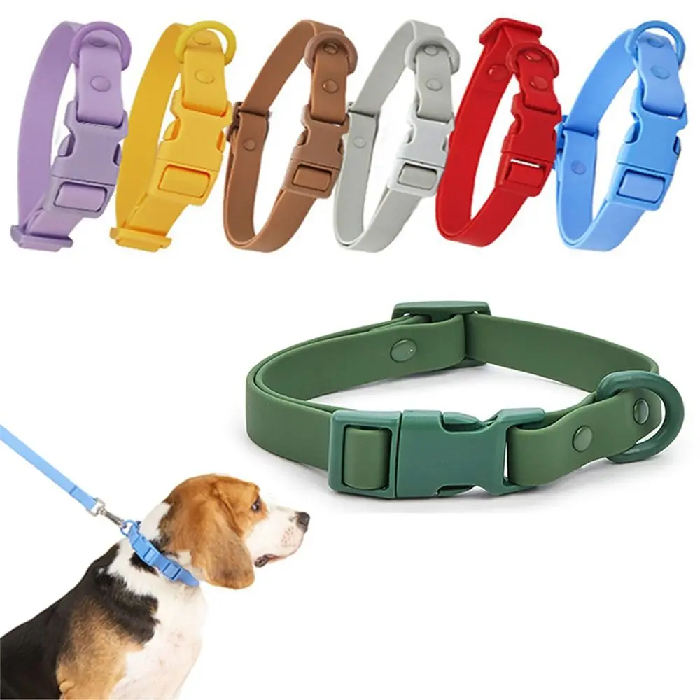 Elastic Webbing Pet Collar Adjustable Quick Release Buckle Waterproof Dog Collar No Pull Pet Identification Safety Buckle Chain - Image 3