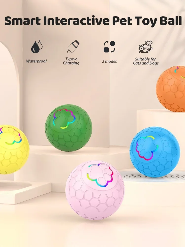 Electric Pet Smart Rolling Ball Dog Toy USB Charging Bite-resistant Cat Dog Toy 2 Modes Switching Training Ball Interactive Toys - Image 15