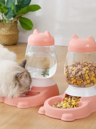 Dog Food Water Bowl Automatic Feeder Dispenser for Cat Dog Bulldog Large Capacity Pet Drinking Bowl Cat Supplies