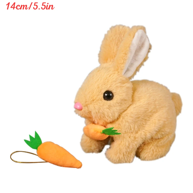 Cute Electric Rabbit Interactive Plush Toys Bunny With Carrot Walking Wiggle Ears Wag Tail Stuffed Peluche Doll Birthday Gifts - Image 8