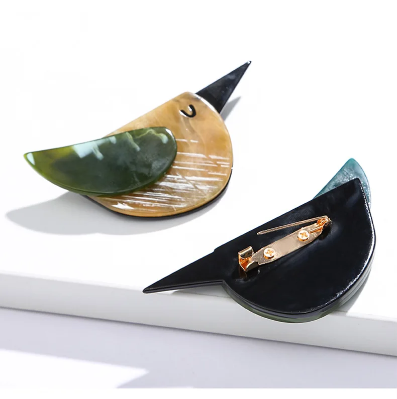 SKEDS Fashion Women Men Acrylic Bird Brooch Pin Creative Simple Trendy Badges For Unisex Bag Clothing Accessories Brooches Gift - Image 17