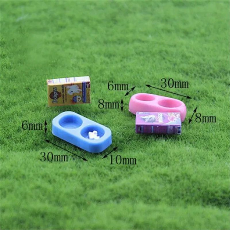 1/12 Scale Doll House Miniature Kitchen Garden Pet Dog Cat Food On Bowl - Image 3