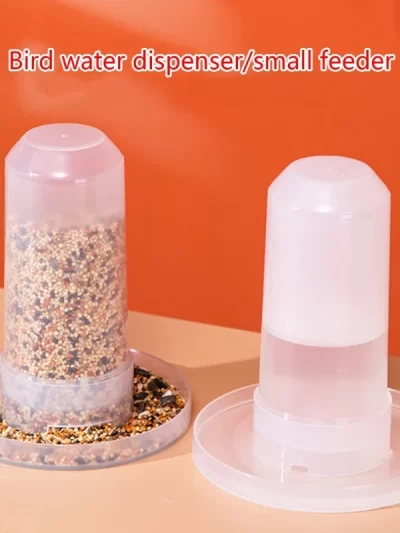 Chicken Poultry Transparent Design Feed Bucket Outdoor Practical Bird Feeder Drinker Plastic Seed and Water Dispenser Drop Ship