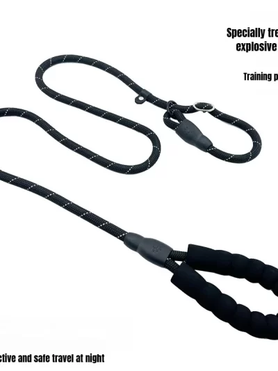 Harness Leash Dog Collar Small Puppy Accessories Explosion-proof Reflective  Training Anti-escape Walking Rope Pet Traction