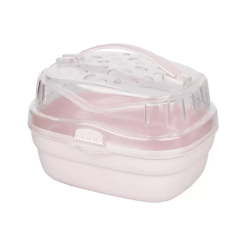 Rabbit Outgoing Cage Small Pet with Ventilable Cover Plastic Pet Carry Box Portable Travel-Case for Hamsters T21C - Image 2