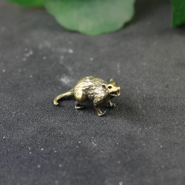 Zodiac Animal Rat Figurines Brass Knife Beads Flashlight Lanyard Pendants Cute Mice EDC Paracord DIY Outdoor Tools Accessories - Image 10