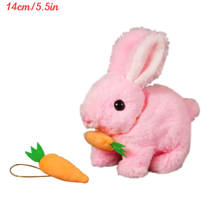 Cute Electric Rabbit Interactive Plush Toys Bunny With Carrot Walking Wiggle Ears Wag Tail Stuffed Peluche Doll Birthday Gifts - Image 9
