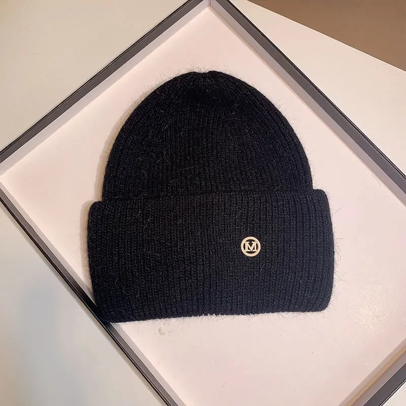 French Winter New Rabbit Hair Knitted Hat, Internet Famous Woolen Hat, Versatile Warm Hat, Autumn and Winter Ear Protection Hat - Image 15