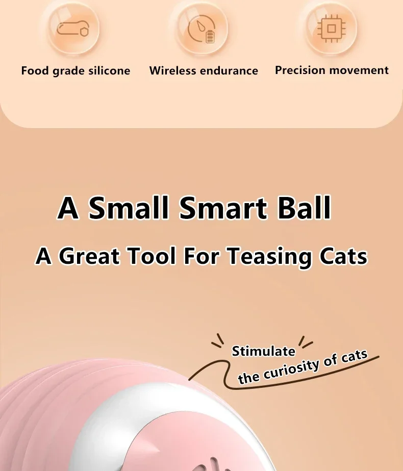 Cat Interactive Ball Smart Pet Cat Toys Indoor Automatic Rolling Magic Ball Electronic Interactive Cat Toy Game Accessories - Image 11