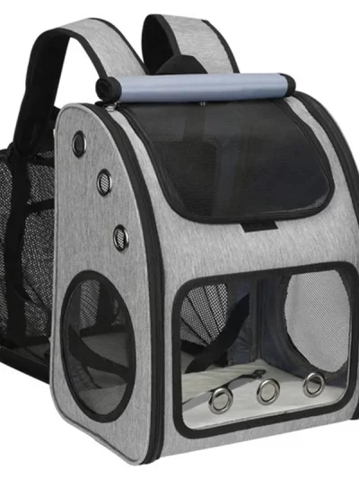 Pet supplies Foldable cat bag portable expandable breathable pet bag travel dog backpack Oxford fabric Protection from rain