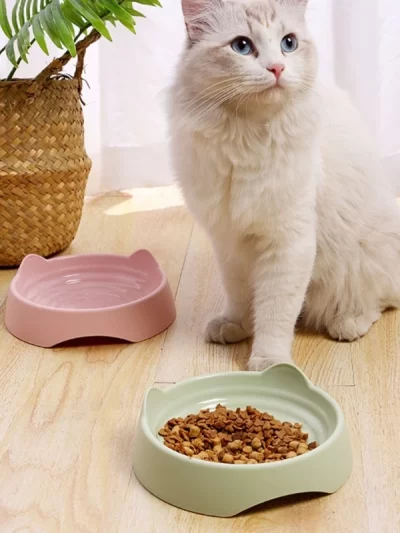 Pet Food Bowl 3-D  Ear Dog Food Bowl Pet Feeding Bowl Watering Feeding Supply