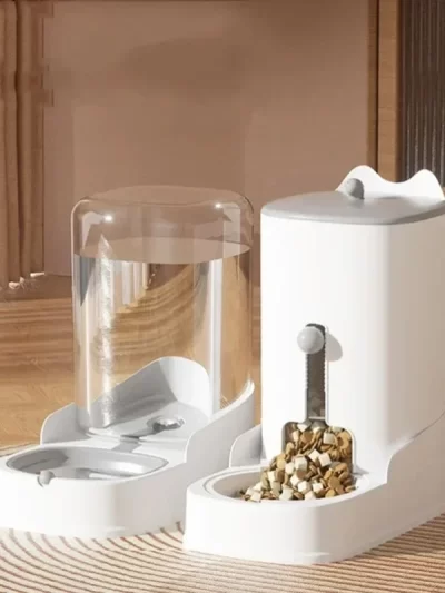 Dog Cat Water Fountain Large Capacity Pet Feeder Cat Food Bowl Gravity Food Feeder Gravity Water Fountain Cat Accessories