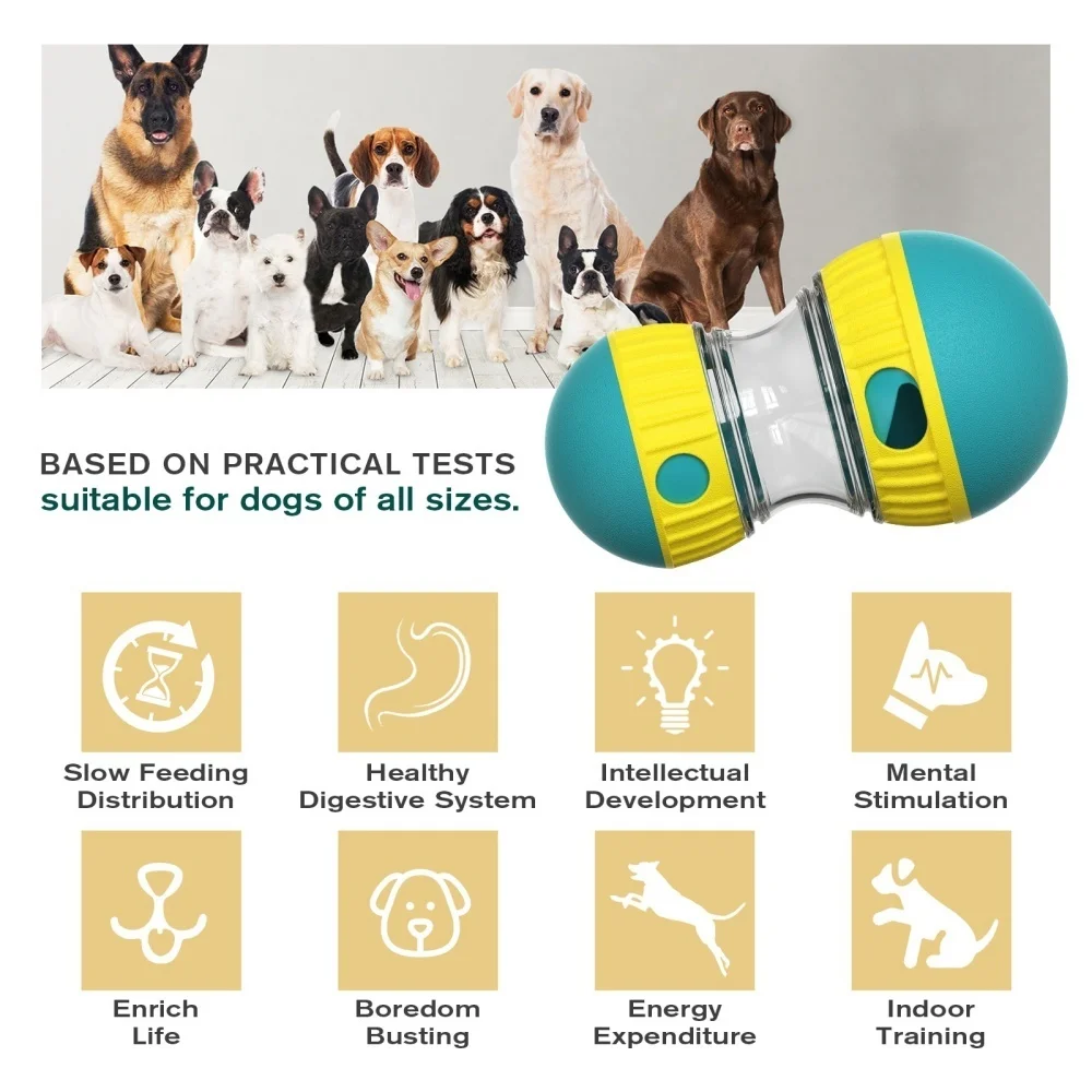 Interactive Dog Toy for Small Large Dogs Cats Treat Dispenser Leaking Food Slow Feeder Pets Ball Toys Training Labrador Supplies - Image 10