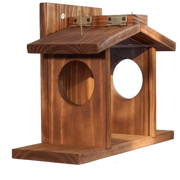 Pet Supplies Wooden Squirrel Feeder Durable Multi-purpose Bird Feeder Hanging Pet Food Dispenser Outdoor - Image 7
