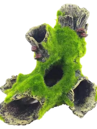 Aquarium Tree Trunk Decoration, Resin for Fish Tank Decoration, Natural Appearance, for Hiding Shrimp and Fish Landscape Rock H