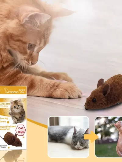 Pet Mouse Toy For Cats Dogs Plush Electronic Sound Interactive Smart Mice Animal Toys Self Fun Relieve Boredom