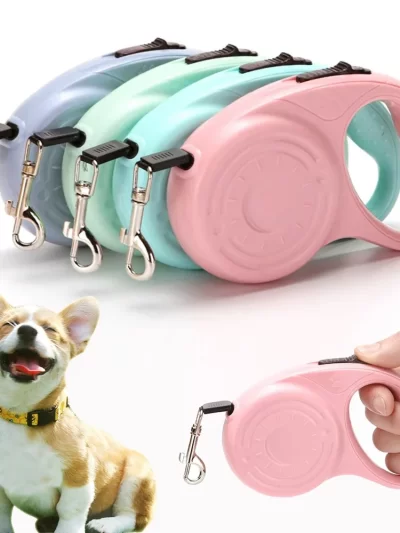 3/5m Dog Leash For Small Medium Dogs Cat Retractable Nylon Rope Puppy Walking Roulette Traction Lead Chihuahua Pet Accessories