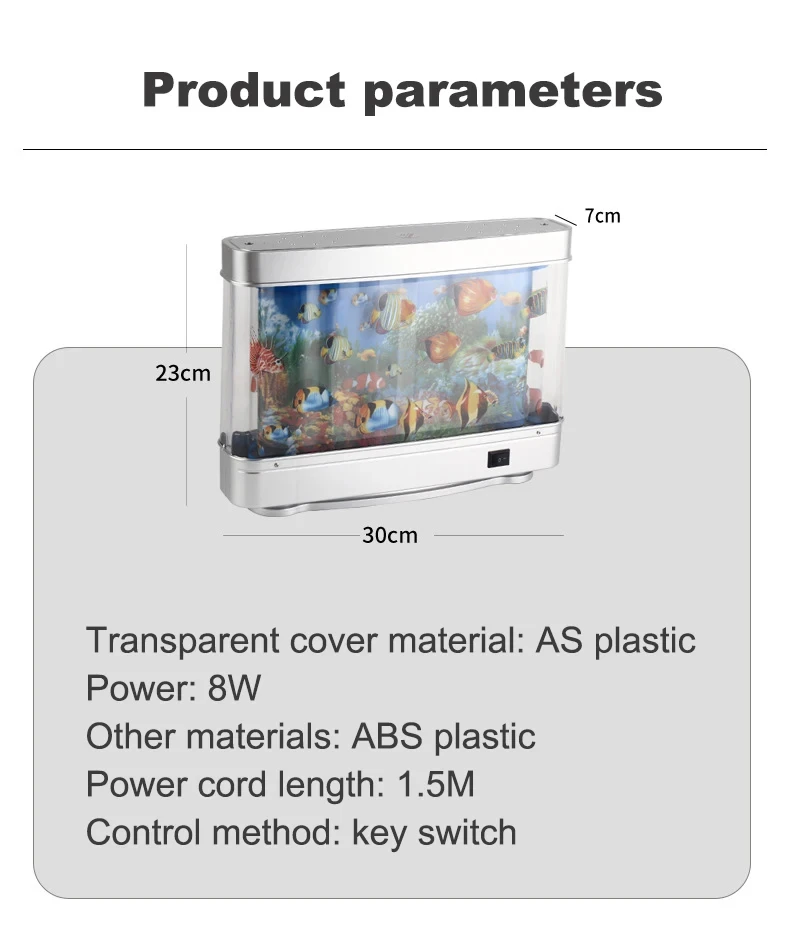 Fish Tank Lamp Night Light Virtual Artificial Tropical Fish Ocean Lights Moving Ornamental Children Halloween Christmas Gift Toy - Image 15