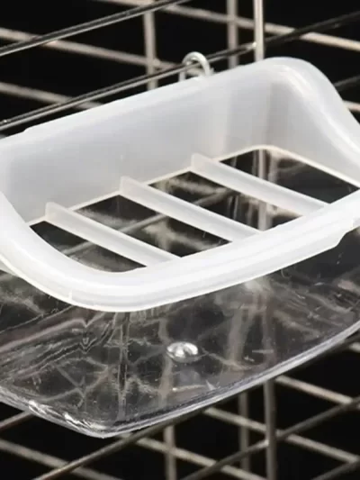 Parrot Feed Box Parrot Feed Splash Box Cage Accessory Hanging Bird Feeder for Bird Food Aviary and Field with Grid Bird Supplies