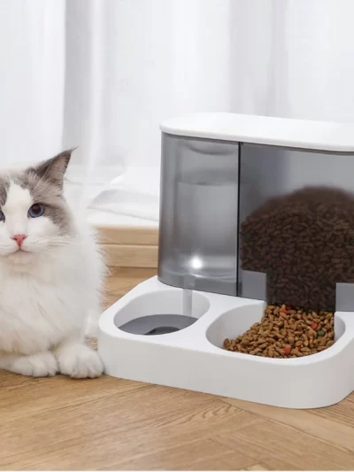 Cat cat bowl small dog double bowl automatic feeder dog bowl automatic drinking water pet supplies
