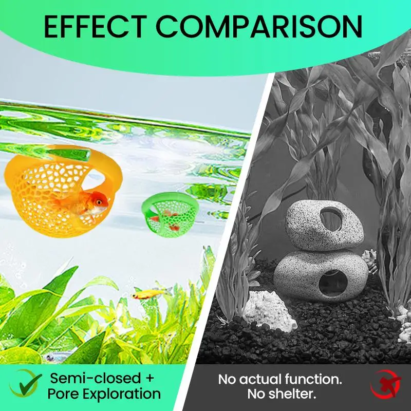 Floating Betta Shrimp Cave Feeding Breeding House For Small Tropical Fishes Goldfish Saltwater Fishing Tank Accessory Guppies - Image 9