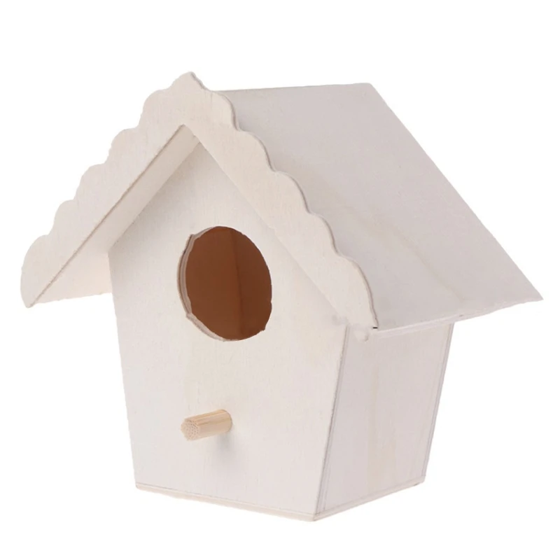 367A Wooden Bird Houses Bluebirds Home Small Bird House for Outside Garden Unfinished Bird Houses to Paint for Bird Watching - Image 8