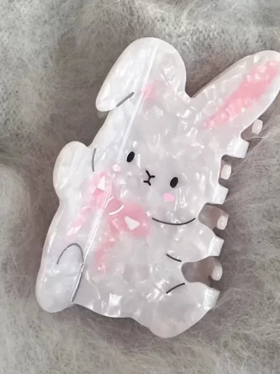 Muweordy Cute Rabbit Hair Claw Ins Fashion Acetate Claw Clips Animal Series Crab Hair Clip Hair Accessories for Women Girls