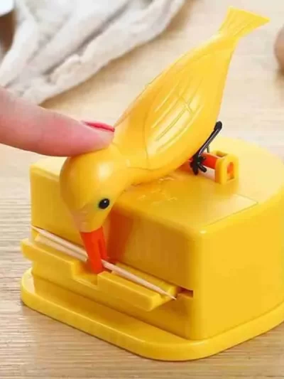 1Pc New Small Bird Toothpick Container Automatic Toothpick Dispenser Toothpick Holder Home Decoration Kitchen Accessories