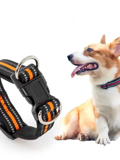 Dog Collar Reflective Collar for Dogs Walking Nylon Pet Collars Adjustable Dog Collars Waterproof Dogs Harness Chain Pet Product