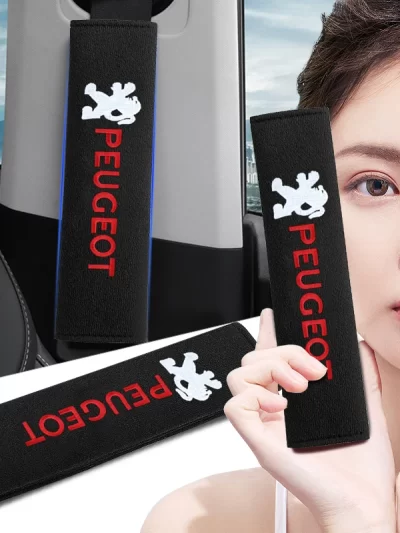 Fashion Car Safety BeltShoulder Cover ProtectionPads For Peugeot 108 406 407 408 206 207 208 306 307 308 508 Car Accessories