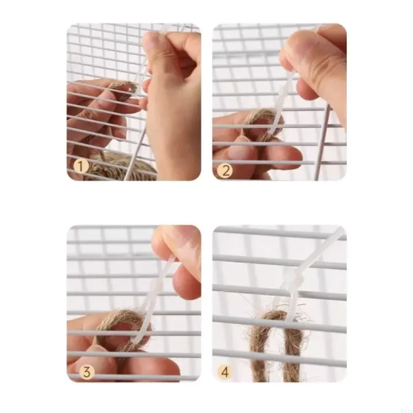 Natural Straw Weaving Bird Cages Parrots House Sleep Houses Cage with Hangings Lanyard for Small Pet Finch Sparrows - Image 9